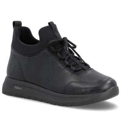 7. Women's leather insulated ankle boots black Remonte Rieker D2V06-35