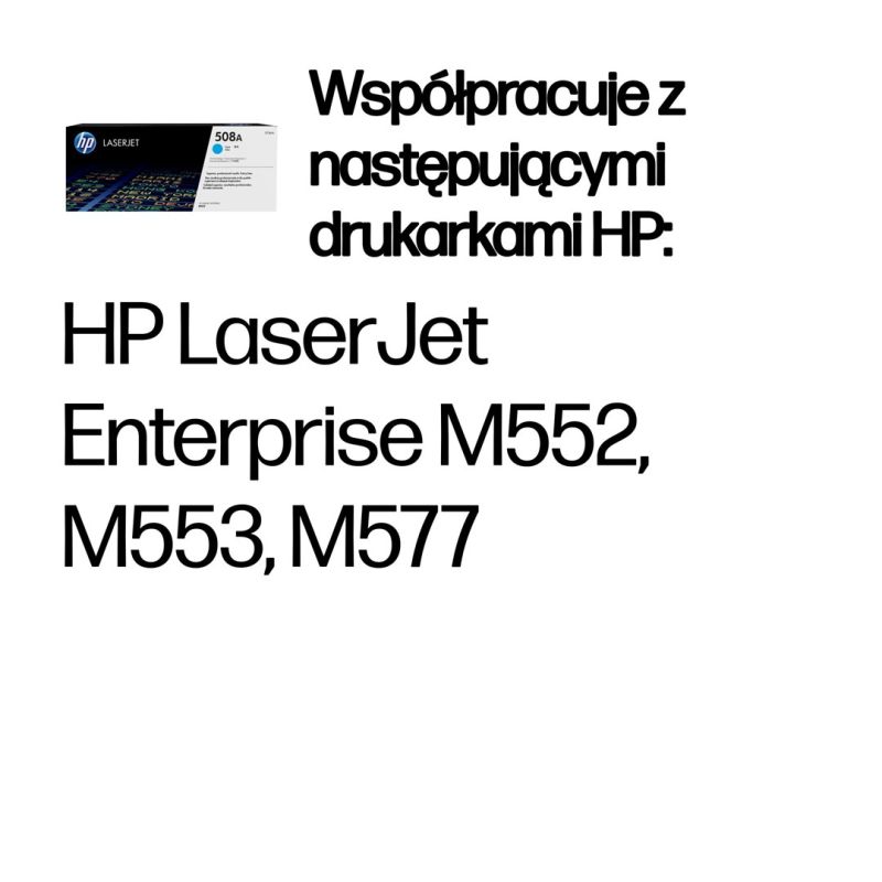7. HP 508A Original LaserJet Cartridge, Cyan