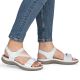 6. Comfortable women's sandals with Velcro and elastic bands, white Rieker 64870-81