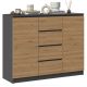 3. Chest of drawers 2D4S 120x40xH97 anthracite/artisan