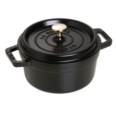 2. Staub Round Cast Iron Pot – Black, 2.2 L