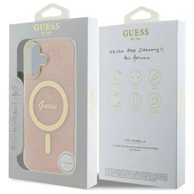8. Guess IML 4G MagSafe iPhone 16 Case - Pink