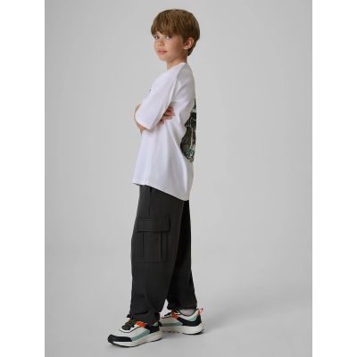 5. Boys' cargo sweatpants 4F 4FJKAW26TTROM2085-22S
