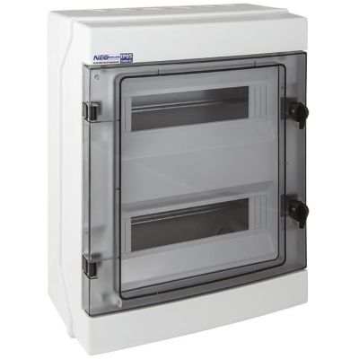 Hermetic modular distribution board (500V AC, 1000V DC) 2x12 surface-mounted (N+PE) IP65 RH-24