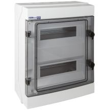 Hermetic modular distribution board (500V AC, 1000V DC) 2x12 surface-mounted (N+PE) IP65 RH-24
