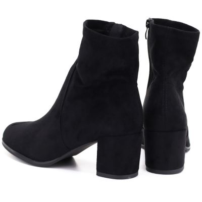 5. Black Sergio Leone BT-55 women's ankle boots with a block heel