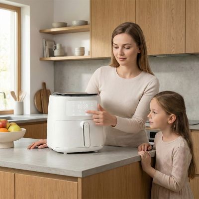 6. ELLE 5L white air fryer