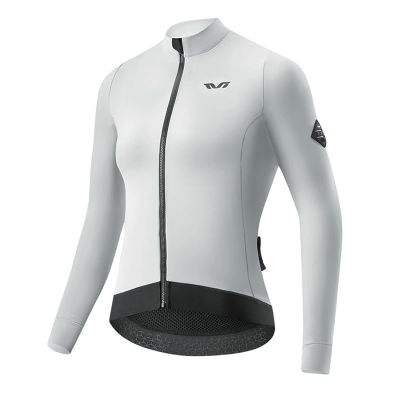 Rockbros YDWT006 TVI women's cycling jersey insulated autumn/winter S - white and gray
