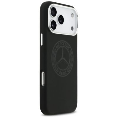4. Mercedes Silicone Vintage Logo MagSafe Case for iPhone 17 Pro Max - Black