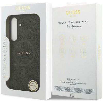 9. Guess 4G Ring Classic Logo MagSafe case for Samsung Galaxy S25 FE - black