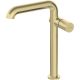 Tall washbasin tap with a rectangular spout