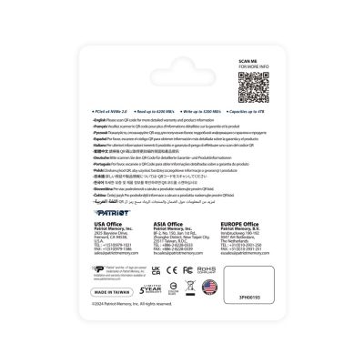 10. SSD Patriot P400 V4 4TB M.2 2280 PCI-E x4 Gen4 NVMe