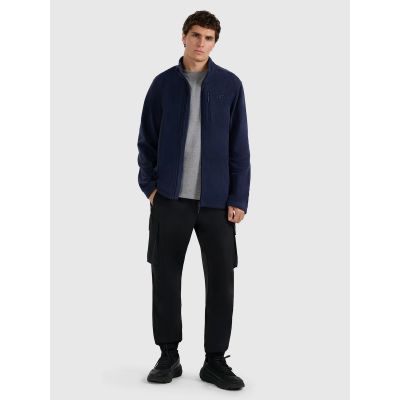 6. Men’s Regular-Fit Fleece with Stand Collar 4F 4FRMM00TFLEM435-31S