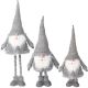 8. SANTA CLAUS ON TELESCOPIC LEGS 30X18X100CM SILVER