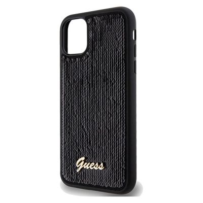6. Guess Sequin Script Metal case for iPhone 11 / Xr - black
