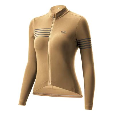 Rockbros YPW065 TVI Women's Long Sleeve Cycling Jersey Fall/Winter M - Yellow