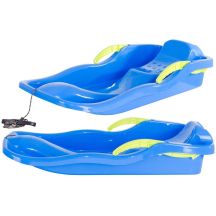 BLUE RACE PLASTIC SLEDS WITH BRAKES