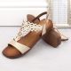 6. Sergio Leone W SK445 gold openwork flat sandals