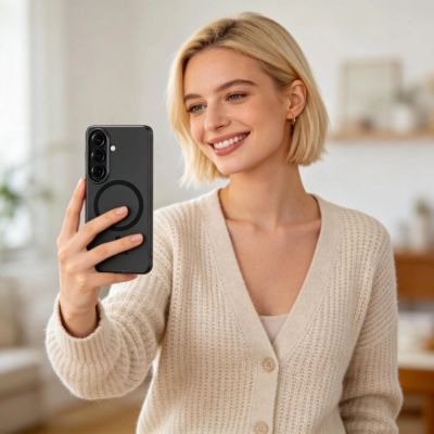 6. Tech-Protect MagSlim MagSafe Case for Samsung Galaxy S26 - Matte Black