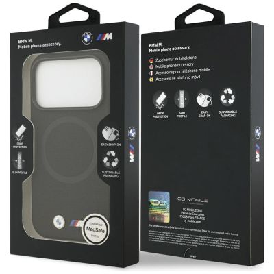 8. BMW M FW Metal Logo MagSafe Case for iPhone 17 Pro Max - Black