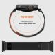 4. Tech-Protect Nylon Elite Strap for Apple Watch 44 / 45 / 46 / 49 mm – Black-Orange