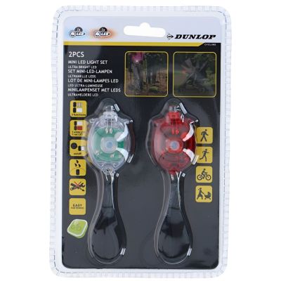 10. Dunlop LED bicycle light set, front and rear, 2053141
