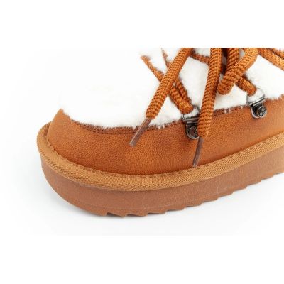 15. D.Franklin women's winter snow boots, fashionable fur lining, brown ankle boots