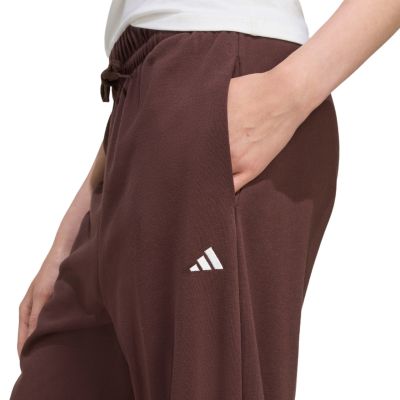 17. adidas Essentials Small Logo French Terry Cuffed Women's Pants Brown JX3864