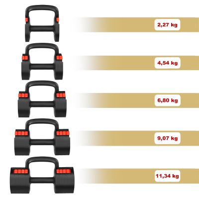 8. HL05 3in1 ADJUSTABLE DUMBBELL WITH SUPPORT FOR PUSH-UPS AND KETTLEBELL HMS