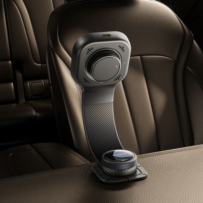 11. Baseus PrimeTrip C03Pro Dashboard Car Holder with Wireless Charger Compatible with MagSafe - Black