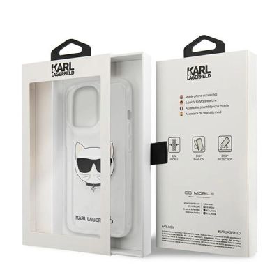 8. Karl Lagerfeld Choupette Head Case for iPhone 13 Pro Max - Transparent