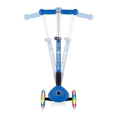 8. Globber Foldable 3-Wheel Scooter Lights Navy Blue Jr 437-100
