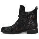 3. Women's leather ankle boots with floral pattern, black Filippo DBT8283