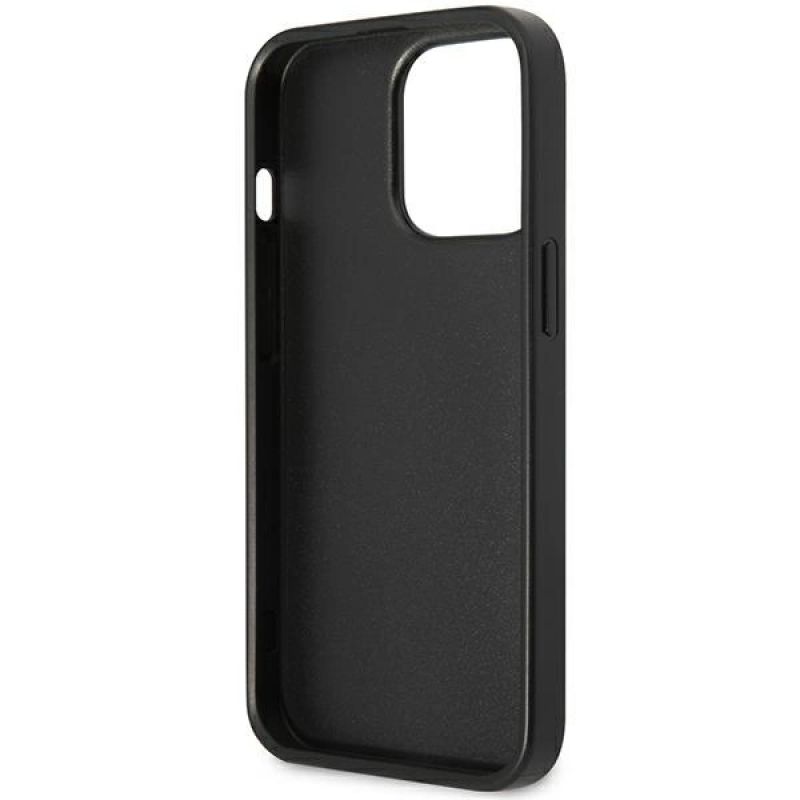 7. Guess GUHCP13LP4TPK iPhone 13 Pro / 13 6.1" black/black hardcase 4G Triangle Logo Cardslot
