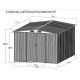 13. METAL GARDEN TOOL HOUSE 312X257X202CM