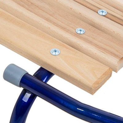 12. TOMEK Metal Sled with Backrest, Blue