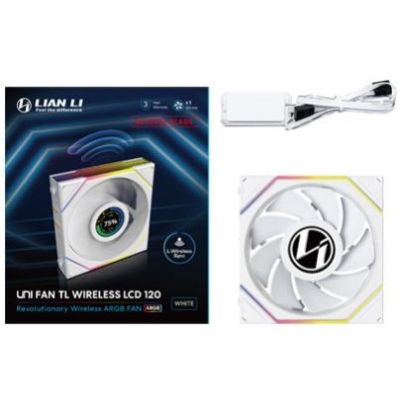 5. 120mm ARGB TL Wireless LCD Fan White