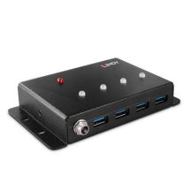 Lindy 43374 USB 3.2 Gen 1 (3.1 Gen 1) Type-B Hubs and Concentrators 5000 Mbit/s Black