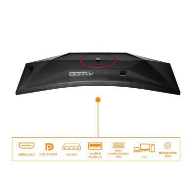 4. AOC G4 CU34G4CAP Computer Monitor 86.4 cm (34") 3440 x 1440 px UltraWide Quad HD LCD Black, Red