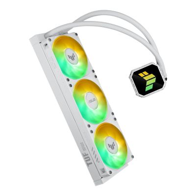 13. ASUS TUF Gaming LC III 360 ARGB White Edition Computer Case All-in-One Liquid Cooler 12cm White
