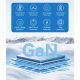 6. Vention 65W GaN Universal Travel Adapter with Charger 2x USB-A 2x USB-C Black