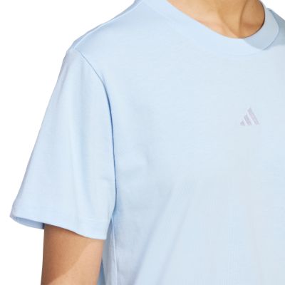 6. adidas Essentials Small Logo Women's T-Shirt Light Blue JY4962