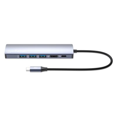 4. Manhattan 153959 Wired Docking Station USB 3.2 Gen 1 (3.1 Gen 1) Type-C Silver