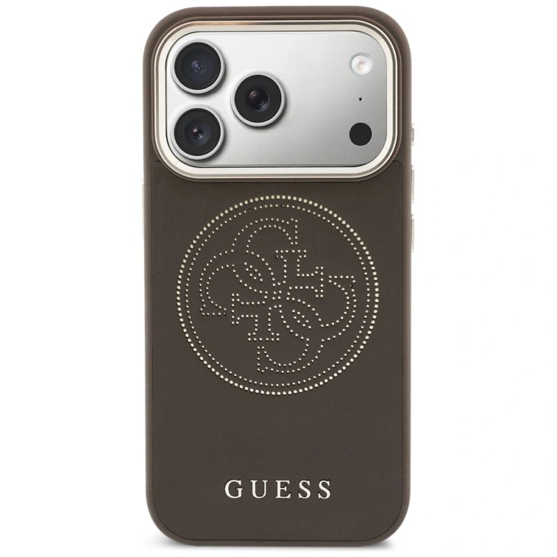 3. Guess Perforated 4G MagSafe case for iPhone 17 Pro Max - brown