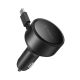 Orico FC-60-2C 60W Car Charger with Retractable USB-C Cable 65cm - Black