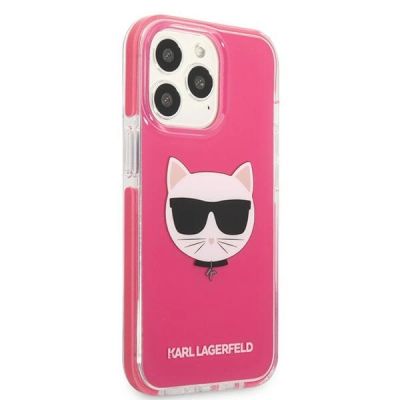 4. Karl Lagerfeld Choupette Head case for iPhone 13 Pro Max - fuchsia