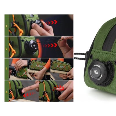 2. Rockbros 30120045001 ROAD TO SKY bicycle bag for the top frame tube, waterproof, 0.7L - green