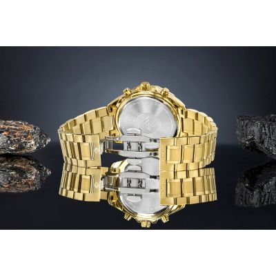 6. Men's Watch Giewont Chronograph Sapphire Gold Blue GW7290-B6