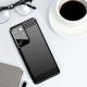 9. Carbon Case Flexible Cover TPU Case for Samsung Galaxy S21 Ultra 5G blue