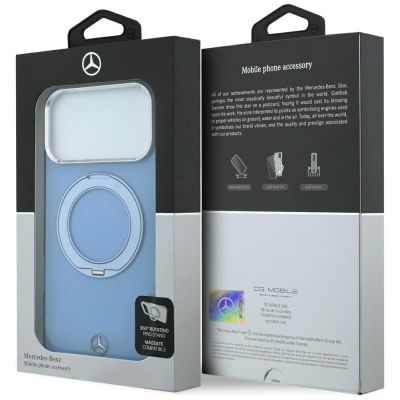 8. Mercedes with ring Stand and Iconic Logo MagSafe case for iPhone 18 Pro Max / 17 Pro Max - blue